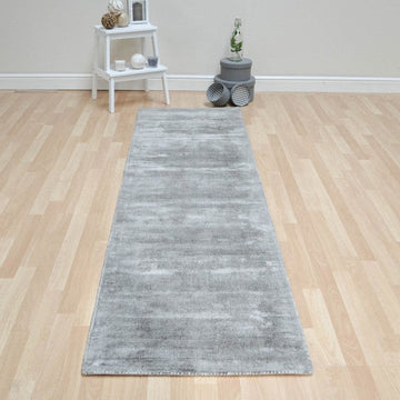 Blade Modern Plain Distressed Tonal Metallic Shimmer Hand-Woven Soft Textured Tip Sheared Loop Pile Silky Viscose Flatweave Moleskin Runner-Asiatic Carpets-Rug Love - The Most Loved Rug Store
